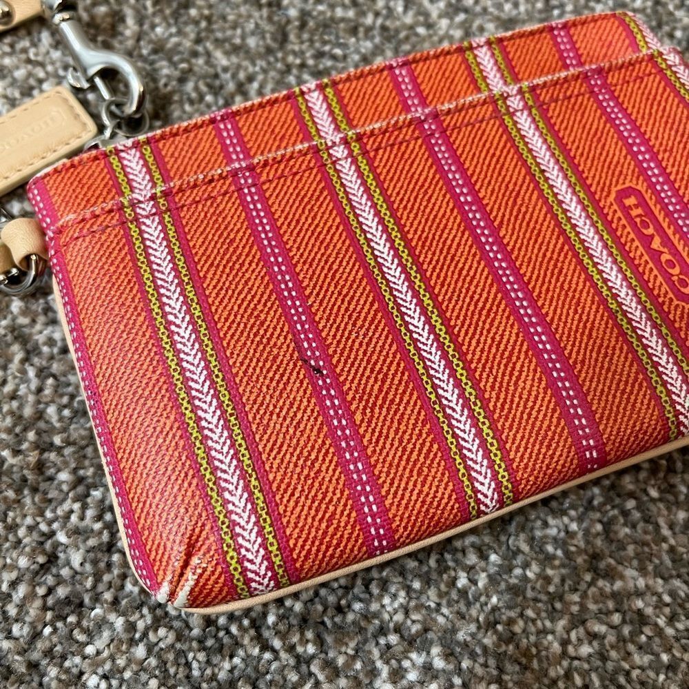 Coach Striped Wristlet - Picture 2 of 7